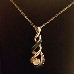 Sterling Silver and Sapphire Necklace